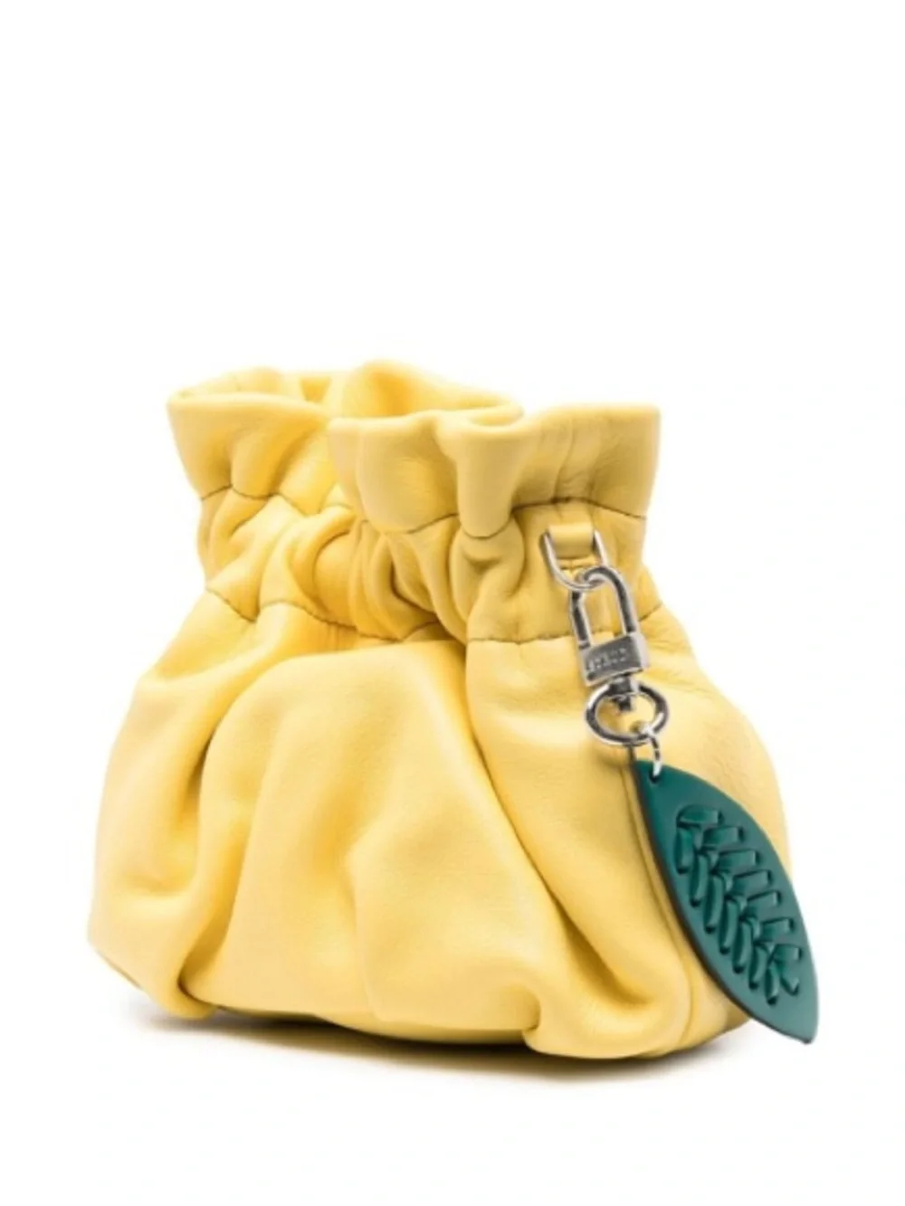 Staud / mini Grace leather crossbody bag in yellow